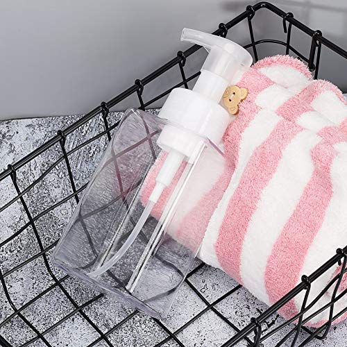 UUJOLY Foaming Soap Dispenser, 450ml (15oz) Refillable Pump Bottle Plastic for Liquid Soap, Shampoo, Body Wash (2 Pcs) (Clear) - color: Clear, size: 15 oz (2 Pack)