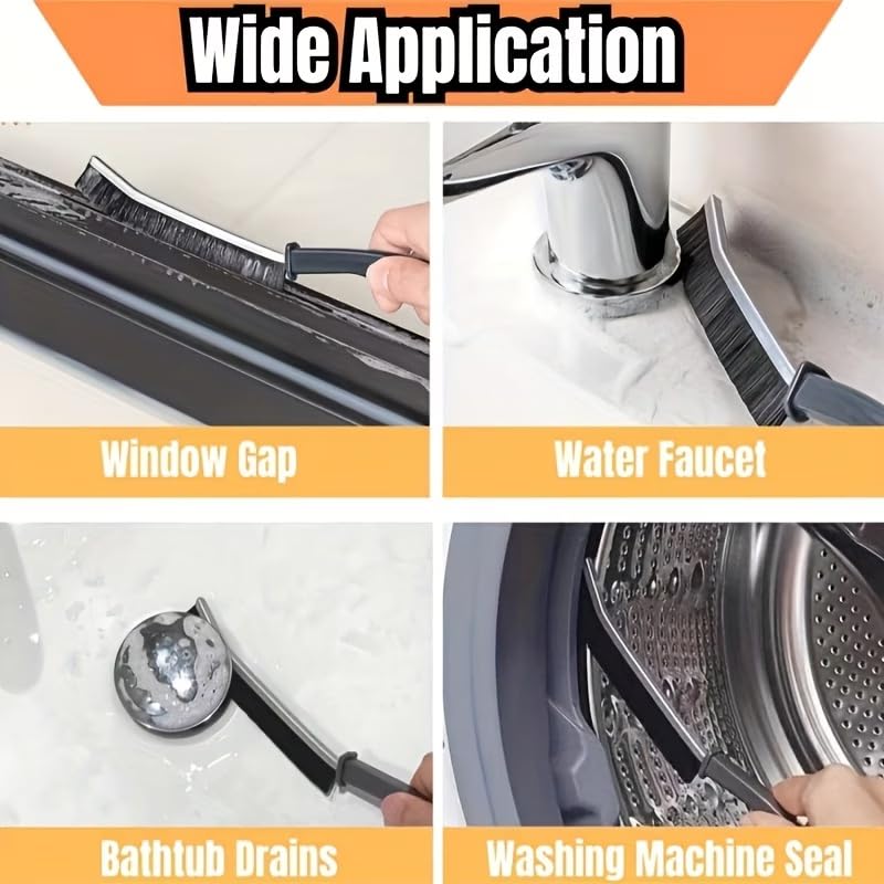 Long Handle Window Brush Slim Narrow Head Flexible Bristles Ergonomic Handle for Tracks, Sills, Shower Doors 5 or 10 Pack, 5pcs - size: 5pcs