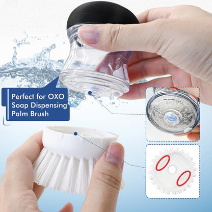 Palm Brush Refills for OXO Soap Dispensing Dish Brush - 8 Pack Cleaning Replacement Brush Head for OXO Palm Brush - color: 8-white