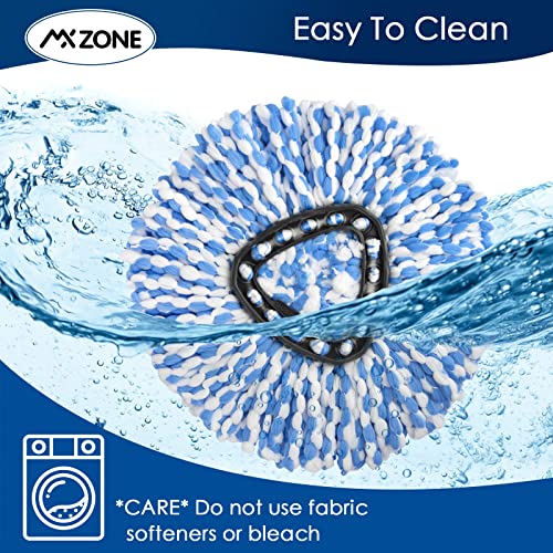Spin Mop Replace Head for O Ceda Spinning EasyWring Rinse Clean Mop Refill, Mop Head Replacement fit 2 Tank System Mop Bucket, Microfiber, 2 Packs - size: 2pcs 2-Tank Mop Blue