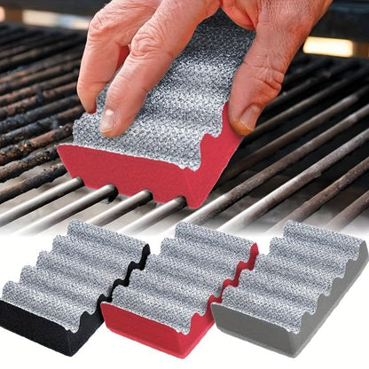 Heavy Duty Dual-Sided Scrub Pads, Coarse Grit & Non-Scratch Scrubber for Outdoor Grill, Kitchen Sink, Metal Griddle, Rust Resistant Multi-Color PVC Pads