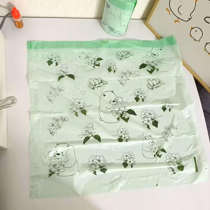 50pcs/Roll Household Drawstring Garbage Bags, Thick And Durable Material, Not Prone To Tearing, Plastic Trash Bags