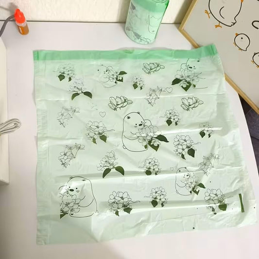 50pcs/Roll Household Drawstring Garbage Bags, Thick And Durable Material, Not Prone To Tearing, Plastic Trash Bags