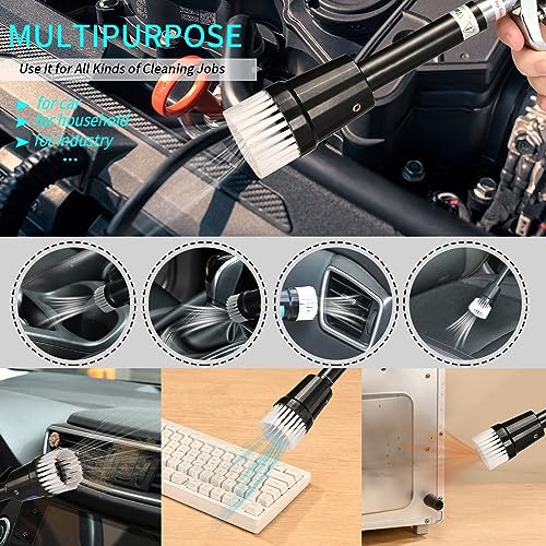 GOCCIDA High Pressure Tornado Dry Car Cleaning Gun Detailing Air Tool Air Blow Gun for Car Detailing Car Duster High Pressure Interior Cleaner Car Interior Detailing Kit with Brush Nozzle - style: HCL-14