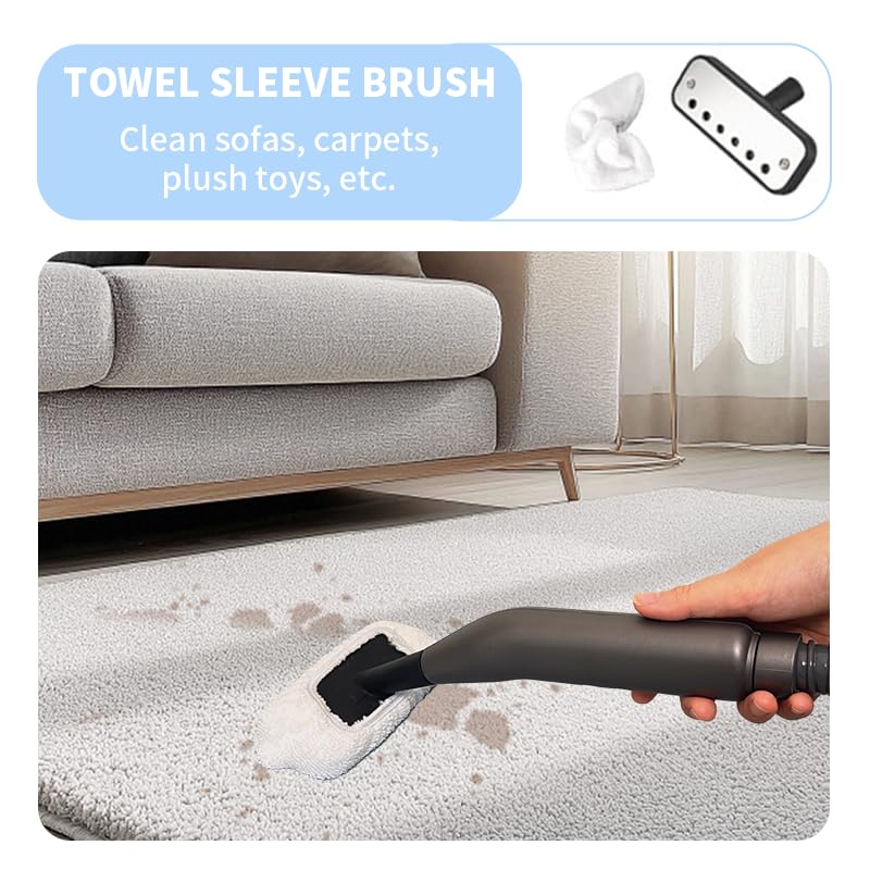 Steam Cleaner for Home, Pressurized Portable Handheld & Mop 2-in-1 Steamer for Cleaning with 10 pcs Accessories for Multi-Surface Cleaning, Floors, Tiles, Grout, Kitchen, Bathroom, Couch