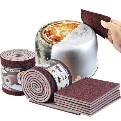Diamond Sand Sponge Wiper Household Cleaning Cloth Kitchen Dishwashing Brush Pot Cleaning Cloth (15pcs) - color: 15pcs