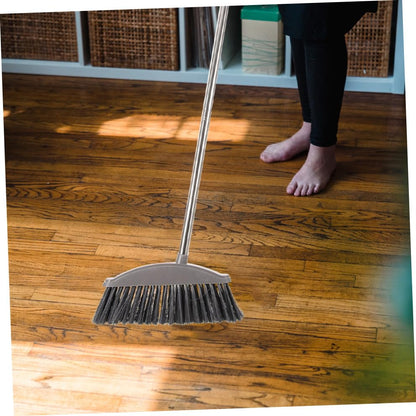 Cabilock 2pcs Hard Floor Broom Handle Heavy Duty Garage Broom for Home Cleaning - color: Dark Grey