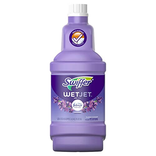 Swiffer Floor Cleaner Solution Refill, Lavender, 42.2 Fl Oz, Pack of 4 - size: 42.2 Fl Oz (Pack of 4)