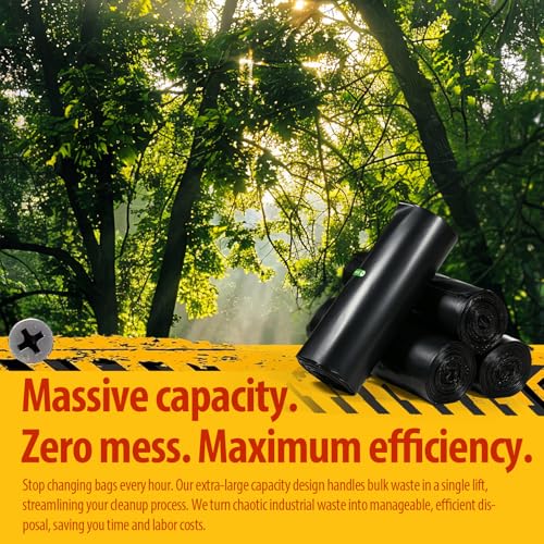 42 Gallon Heavy Duty Trash Bags - 33" X 48" Large Black Waste Bag for Yard, Commerical, Party, Camping, Outdoor Use (10 Count) - size: 10 Count (Pack of 1)