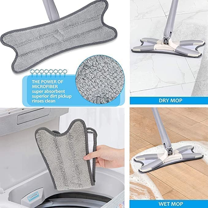 Mop Replacement Heads Medium X-Shape Microfiber Mop - color: X-shape Microfiber Mop