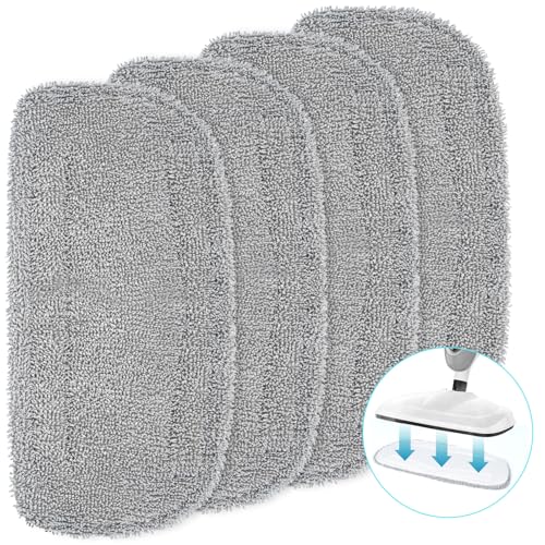 LOVECO 4 Pack Steam Mop Pads Compatible with GorFanty GF-6610B/GF-6610, Neugo NE033/NE033M & Mxnsewr, Washable Microfiber Steam Mop Replacement Pads for Multi-Surface Cleaning - size: 4 Pack + 1 Pack