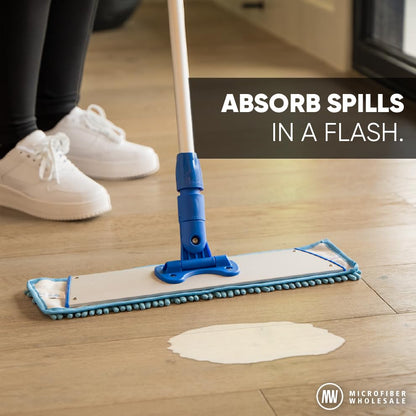 Microfiber Wholesale 18" Chenille Mucho Mop Pad - 2 Pack, Reusable & Washable Microfiber Mop Pads, Compatible with All 18" Flat Mops - size: 18" Pad