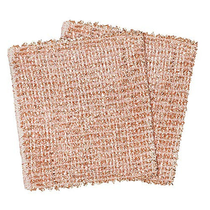 Redecker Copper Cleaning Cloth, Set of 2, Standard Size – Non-Scratch Scrubber for Pots, Pans, Sink & Stainless Steel – Reusable Metal Cleaning Cloth, Made in Netherlands - size: Standard - 5.5 x 5.7 inches