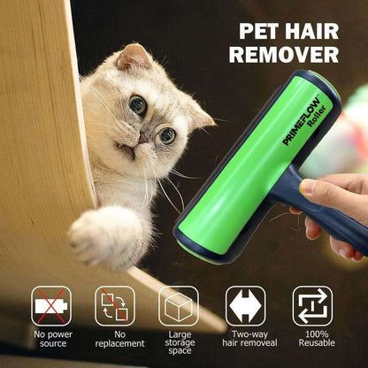 Reusable Pet Hair Remover Roller — Dog & Cat Hair Remover for Furniture, Couch, Clothes, Car & Laundry | Washable Lint Roller, No Sticky Tape | Includes Bonus Mini Roller for Travel
