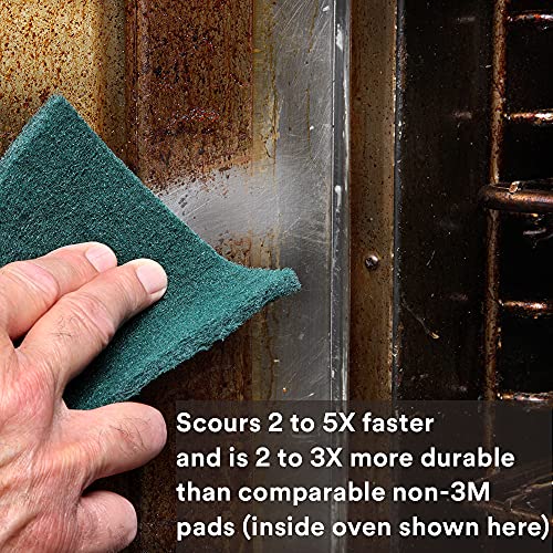 3M Scouring Pad 96-20, 20 Pads, 6” x 9”, General Purpose Cleaning, Food Safe, Non-Rusting - size: 6" x 9"