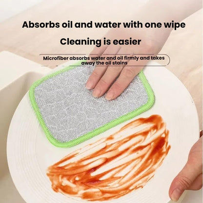 10Pcs Multipurpose Wire Dishwashing Rags for Wet and Dry, Double Layer Wire Cleaning Cloths for Sinks Pots Pans, Thick Non Scratch Dishcloth Scrubbing Pads Kitchen Supplies, Towel Cleaning