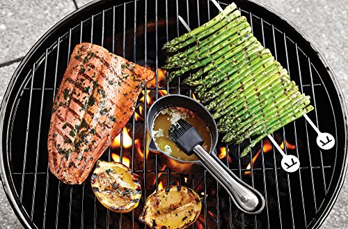 Outset Basting Pot and Brush, Cast Iron Pan and Sauce Brush - size: 3.75" Cast Iron