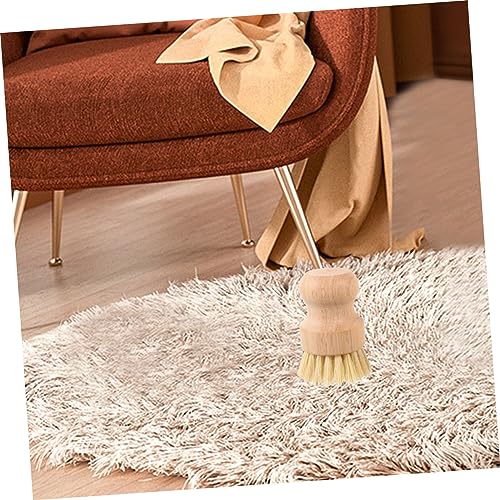 2Pcs Palm Brush Sturdy Kitchen Scrub Brushes for Pots Pans Dishes and Sink Cleaning Wood Handle with High Density Bristles for Grease Removal