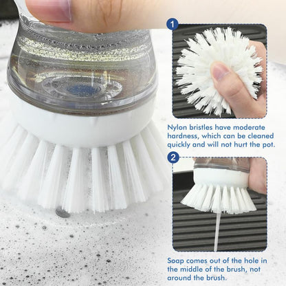 Palm Brush Refills for OXO Soap Dispensing Dish Brush - 8 Pack Cleaning Replacement Brush Head for OXO Palm Brush - color: 8-white