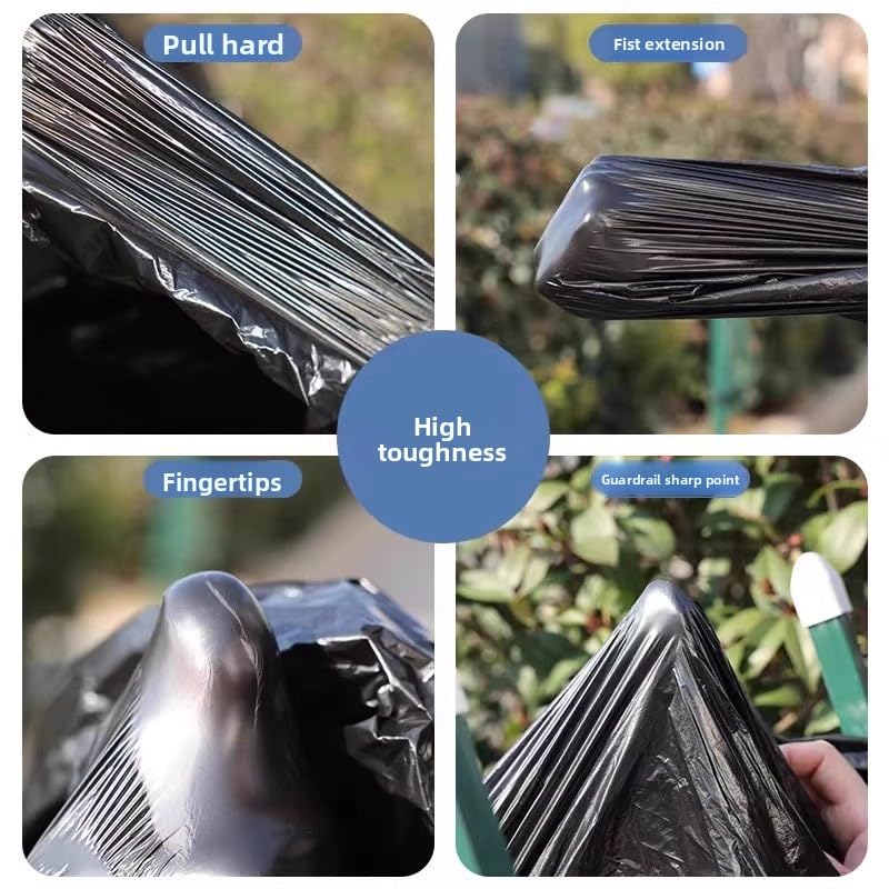 33/38 gallon heavy duty trash bags, 35 inches x 39 inches, black, extra strong construction & yard bags for commercial, industrial, garden waste, leakproof & puncture resistant(30 pieces)