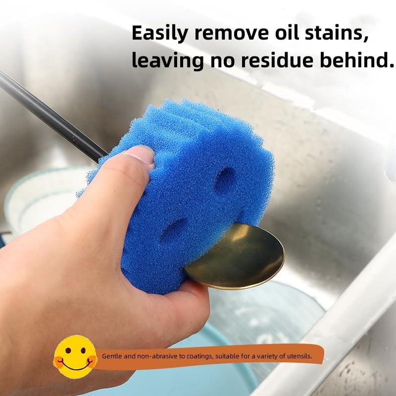 Color Sponge, 3 Pack Non-Scratch Scrub Dish Sponges, Temperature Controlled Kitchen Sponge for Kitchen, Bathroom