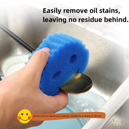 Color Sponge, 3 Pack Non-Scratch Scrub Dish Sponges, Temperature Controlled Kitchen Sponge for Kitchen, Bathroom