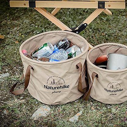Naturehike Multifunctional Collapsible Water Basin, Folding Tub, Portable Bin, Lightweight Foldable Bucket with Handles for Camping, Dish Washing, Laundry, Fishing, Hiking - color: Coffee