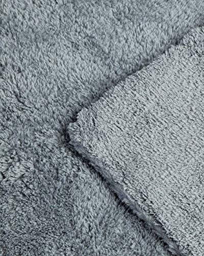 Adam's Borderless Grey Microfiber Towel (2pk) - Premium Ultra Soft Car Detailng Towel Cloths, 480gsm - Safe for Car Wash, Home Cleaning & Pet Drying Cloths (16 Inch x 16 Inch) - size: Pack of 2