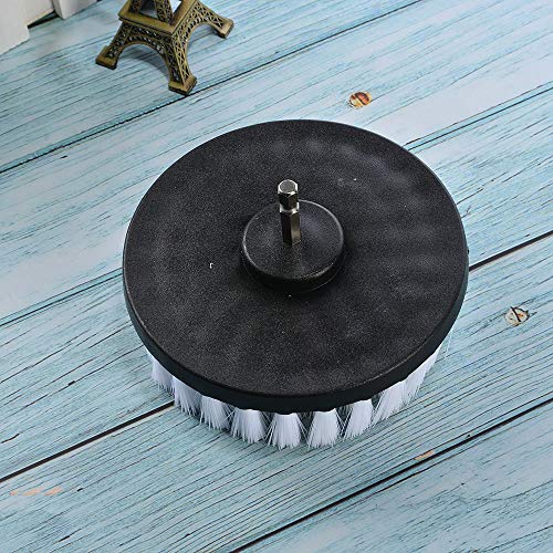 Wixine 1Pcs 5" White Drill Brush Attachment for Cleaning Carpet Leather and Upholstery Kit