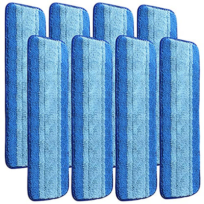 8 Pack Microfiber Cleaning Pads Compatible with Bona Mops, Safe for Hardwood and Hard-Surface Floors, Washable, Reusable - size: 8 Count (Pack of 1)