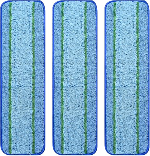 3 Pack Deep Clean Pads for Bona Family of Mops | Washable & Reusable Microfiber Cleaning Pad for Hardwood and Multi-Surface - color: 3 Deep Cleaing Pads