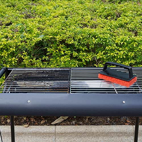 Griddle Cleaning Pads for Blackstone Flat Top, Non-Scratch Grill Scrub Pads, Bathroom Scrubbing Pads, Pool Scrub Brush, Shower Tile (5 Pads + Handle)