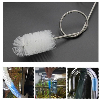 Flexible Long Drain Brush, Double Ended Stainless Steel Tube Cleaning Brush, Powerful Drain Clog Remover Tool for Kitchen Sink, Pipe, Hose, Shower ﻿ (78.7 Inch)