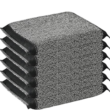 Steel Wool Scrub Sponges Kitchen, Reusable Dish Scrubber Sponge, for Pots, Pans, Gentle and Scratch Free - 6 Pack Black - size: 6 Pack