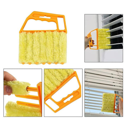 Blinds Cleaner Tool, Washable & Removable Window Air Conditioner Duster, Household Kitchen Cleaning Supplies, Mini Handheld Brush for Wood Blinds, Air Conditioner Vents, Fans Vents, Yellow