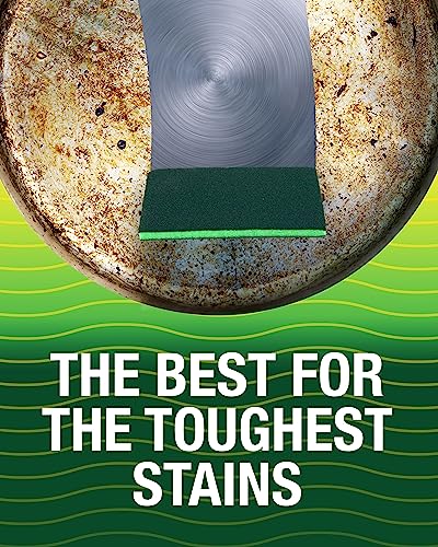 Heavy Duty Odor Resistant Multi-Purpose Scouring Pads, 6 Count for Kitchen and Household, Dual Sided, Safe for Non-Coated Cookware
