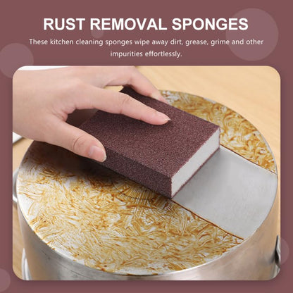 Baluue Nano Carborundum Sponge 3.93X2.75X0.98In Kitchen Scrub Sponge Non-Toxic Household Scrubbing for Stain Removal and Multi-Surface Cleaning