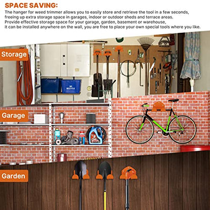 FLEXI RODS Garage Storage Garage Organizer Trimmer Rack Garden Power Tool Hanger for Grass Trimmer, Hedge Trimmer, Garages Wall, Garag Trimmer, Garden Tools, 3 Pack - size: Garage Organizer - 3 Brackets