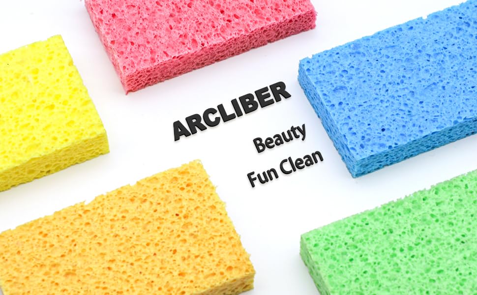 Cellulose Sponges,Heavy Duty Scrub Kitchen Sponge,Clean Tough Messes Without Scratching Sponges Kitchen Blue(6 Pack) - color: Blue, size: 6 Count (Pack of 1)