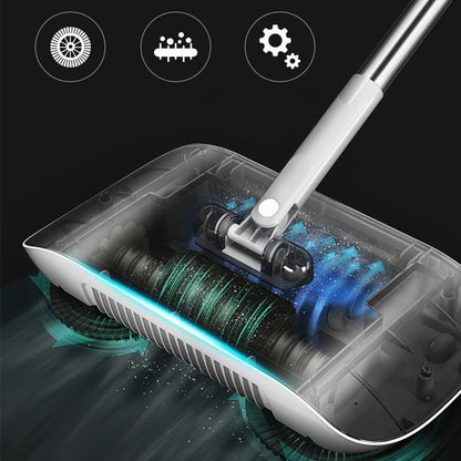 2 in 1 Carpet Sweeper Cleaner, Vacuum Broom Powerful Manual Vacuum Cleaner Hand Push Sweeper Mop Cleaning Machine with Cloth (with One Cloth), Blue, WOHPNLE5cvd0p4gg8-11