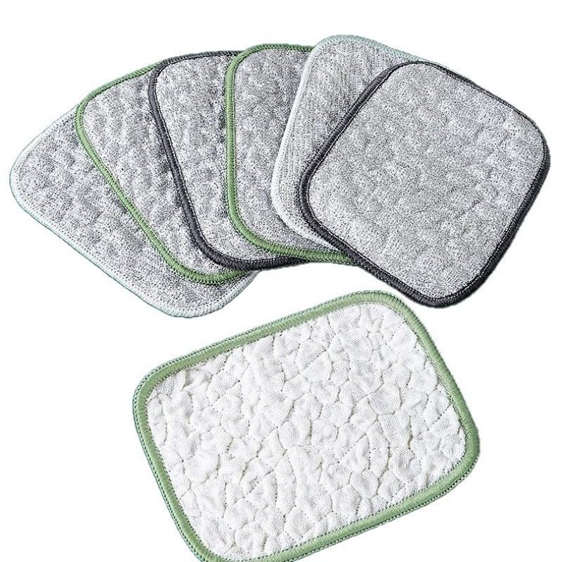 10Pcs Multipurpose Wire Dishwashing Rags for Wet and Dry, Double Layer Wire Cleaning Cloths for Sinks Pots Pans, Thick Non Scratch Dishcloth Scrubbing Pads Kitchen Supplies, Towel Cleaning