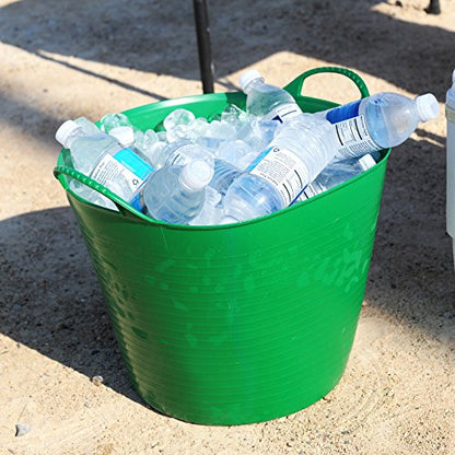 Red Gorilla Large Flexible Plastic Tub, Toy Storage, Laundry, Gardening & More, 38 Liter/10 Gallon, Green - color: Green