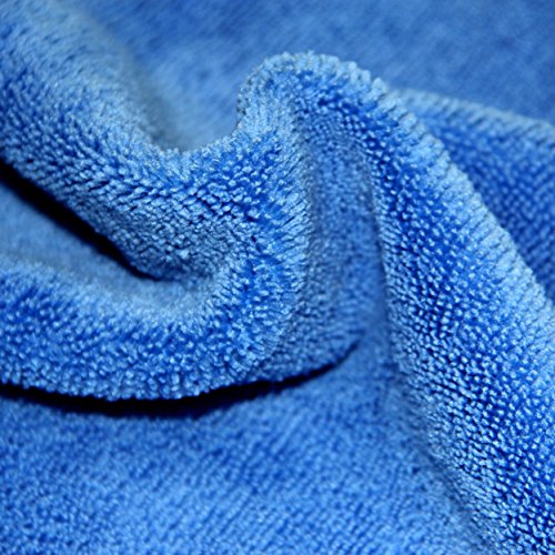 POLYTE Premium Microfiber Cleaning Towel,16x16 in 36 Pack (Blue,Green,Yellow) - color: Blue,green,yellow