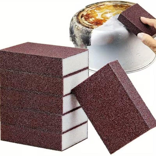 Diamond Sanding Sponges, 6pcs Heavy Duty Cleaning Pads with Diamond Abrasive for Cookware, Pans, Countertops, Bathroom Surfaces - High Density Reusable Scrubber Brush 0.98" x 2.76" x 3.94"