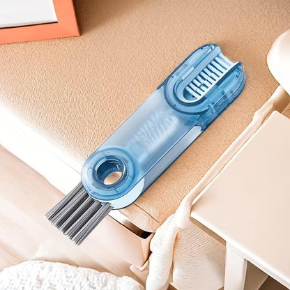 Three-in-One Cup Lid Cleaning Brush, Multipurpose Crevice and Bottle Cleaning Brush, Cleaning Supplies, Home Kitchen Crevice Cleaning Tool, Gray - color: Gray