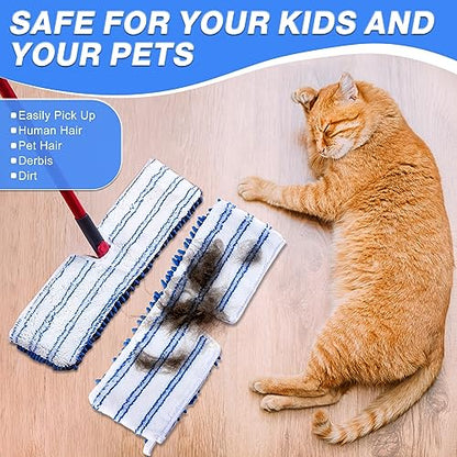 3 Pack Mop Heads Replacements Compatible with O-Cedar Dual-Action Flip Mop, Double-Sided Microfiber Chenille Mop Refills for Dry Wet Use, Washable Reusable Floor Cleaning Pads | Double-sided microfiber chenille refills for wet dry floor cleaning. Washable