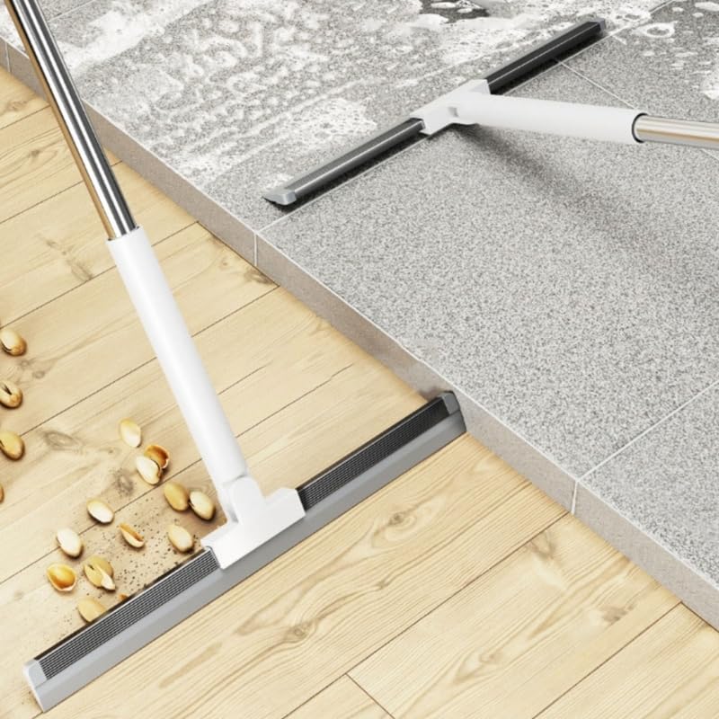 Magic Broom, Multifunction Rubber Squeegee Broom for Floor, Silicone Broom for Glass Cleaning, Magic Broom Sweeper Easy Dry for Living Room, Kitchen, Bathroom