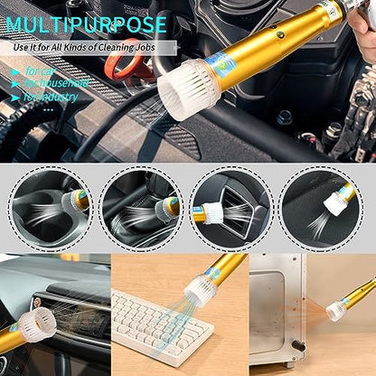 GOCCIDA High Pressure Car Cleaning Gun,Car Air Blow Gun,Tornado Dry Cleaning Gun Quickly Removes Surface Dirt and Dust, Air Gun Works with Air Compressor - style: HCL-007yellow