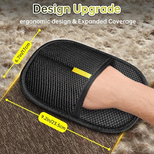 Electrostatic Pet Hair Remover Glove for Dogs &Cats, Reusable Cat Dog Magic Brush pet Hair, Suitable for Sofas, Clothing, Carpets, Curtains (2)