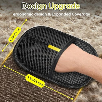 Electrostatic Pet Hair Remover Glove for Dogs &Cats, Reusable Cat Dog Magic Brush pet Hair, Suitable for Sofas, Clothing, Carpets, Curtains (2)
